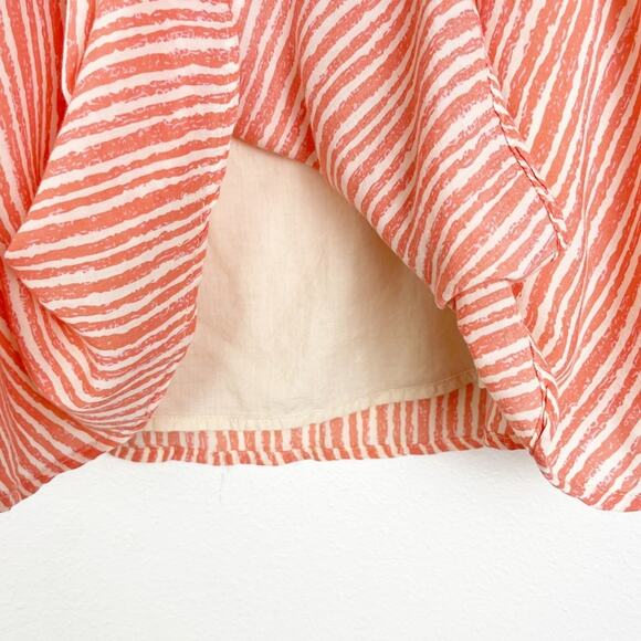 DownEast Skirt Knee Length A-Line Fit and Flare Academia Orange White Stripe SM - Picture 5 of 10